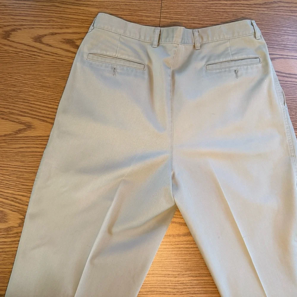 Bill Blass Men's Khaki Chinos, Pleated, Straight Leg 36 x32
